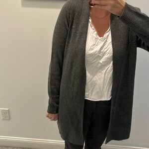 Gray motherhood cardigan
